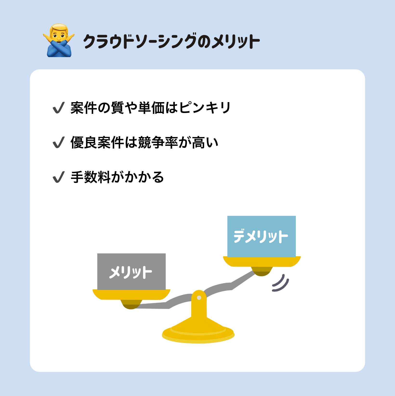 クラウドソーシングのデメリット